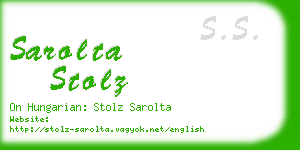 sarolta stolz business card